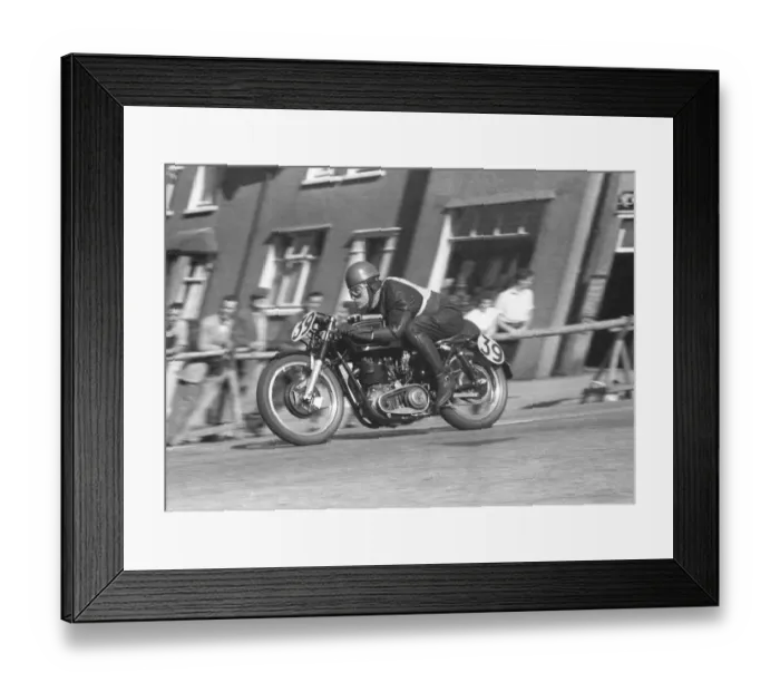 Framed Print : Jimmy Morton (AJS) 1958 Junior Manx Grand Prix Framed Print : Jimmy Morton (AJS) 1958 Junior Manx Grand Prix