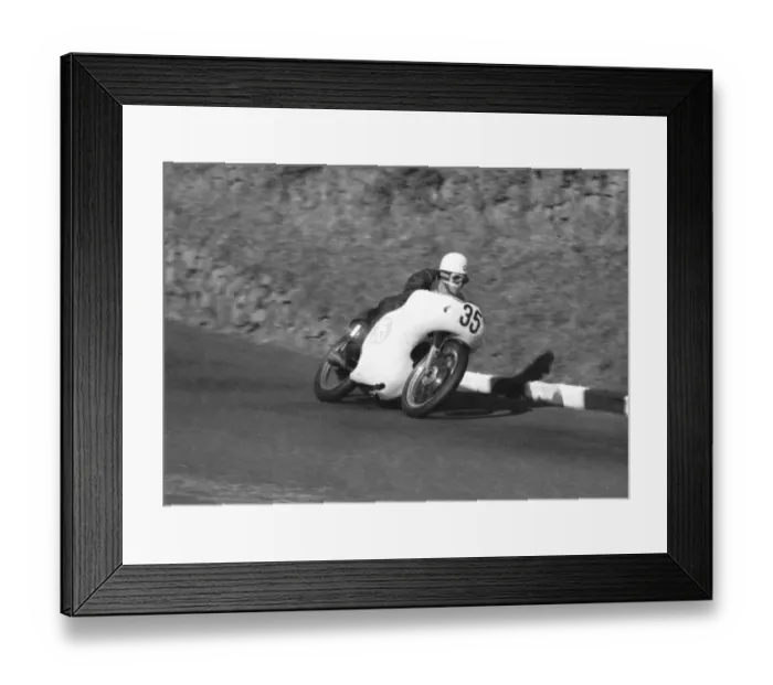 Framed Print : Bill Milne (AJS) 1965 Junior Manx Grand Prix Framed Print : Bill Milne (AJS) 1965 Junior Manx Grand Prix
