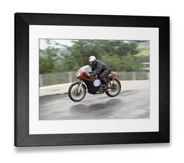 Framed Print : Alan Morgan (AJS) 1967 Junior Manx Grand Prix Framed Print : Alan Morgan (AJS) 1967 Junior Manx Grand Prix