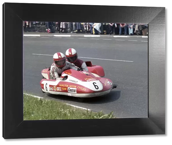 Mac Hobson & Kenny Birch (Ham Yam) 1978 Sidecar TT practice