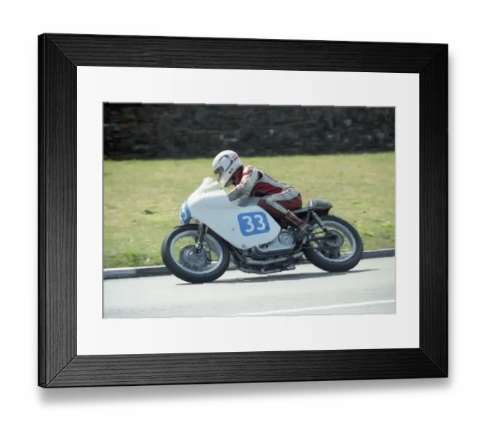 Framed Print : John Stephens (BSA) 1990 Junior Classic Manx Grand Prix