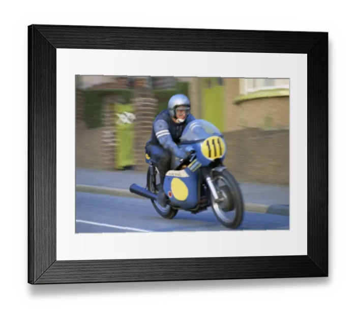Framed Print : Alan Ryall (Seeley) 1972 Senior Manx Grand Prix practice Framed Print : Alan Ryall (Seeley) 1972 Senior Manx Grand Prix practice