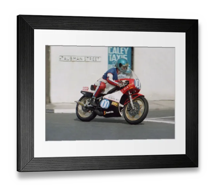 Framed Print : Alan Bud Jackson (Yamaha) 1983 Junior Manx Grand Prix Framed Print : Alan Bud Jackson (Yamaha) 1983 Junior Manx Grand Prix