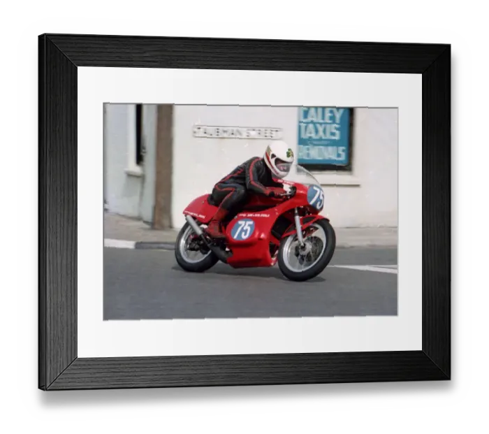 Framed Print : John McBride (Yamaha) 1983 Junior Manx Grand Prix Framed Print : John McBride (Yamaha) 1983 Junior Manx Grand Prix