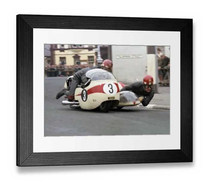 Framed Print : Terry Vinecombe & John Flaxman (BSA) 1966 Sidecar TT Framed Print : Terry Vinecombe & John Flaxman (BSA) 1966 Sidecar TT
