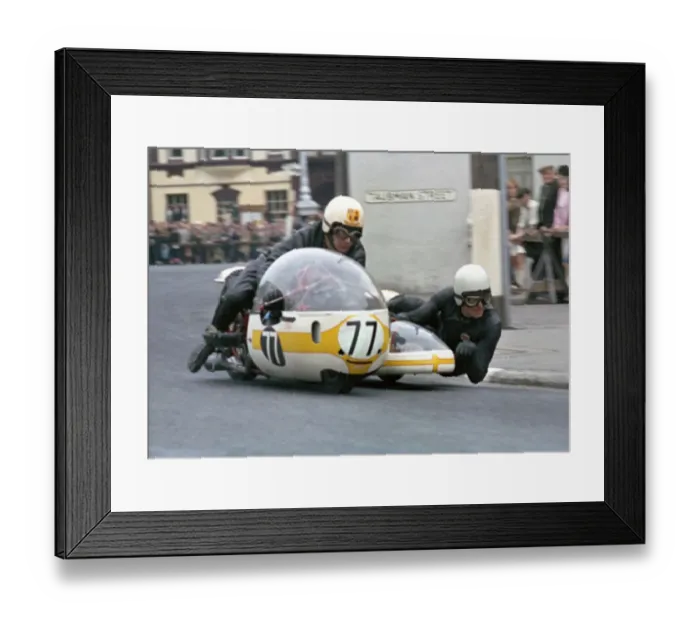 Framed Print : Derek Rumble & Alex MacFadzean (BSA) 1966 Sidecar TT Framed Print : Derek Rumble & Alex MacFadzean (BSA) 1966 Sidecar TT