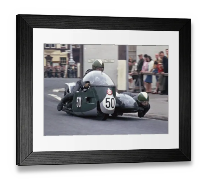 Framed Print : Mick Boddice & Dave Loach (BSA) 1966 Sidecar TT Framed Print : Mick Boddice & Dave Loach (BSA) 1966 Sidecar TT