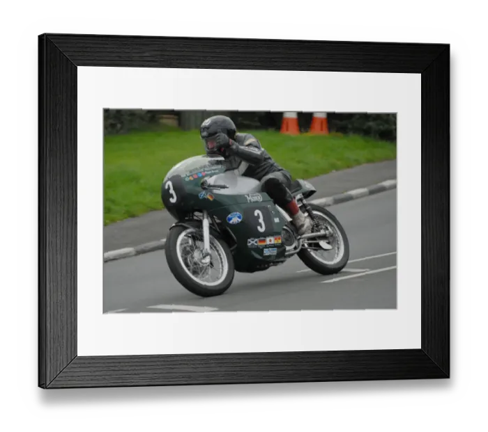 Framed Print : Hans Georg Stutz (Norton) 2008 Manx Grand Prix Parade Framed Print : Hans Georg Stutz (Norton) 2008 Manx Grand Prix Parade