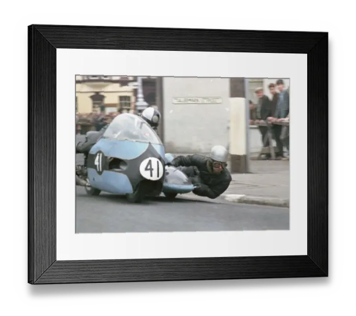 Framed Print : Jack Steer & M J Skevington (Norton) 1966 Sidecar TT Framed Print : Jack Steer & M J Skevington (Norton) 1966 Sidecar TT