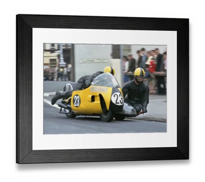 Framed Print : Mac Hobson & Geoff Atkinson (Tribsa) 1966 Sidecar TT Framed Print : Mac Hobson & Geoff Atkinson (Tribsa) 1966 Sidecar TT
