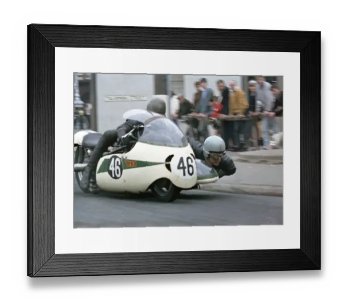 Framed Print : Peter Brown & G R Webb (BSA) 1966 Sidecar TT Framed Print : Peter Brown & G R Webb (BSA) 1966 Sidecar TT