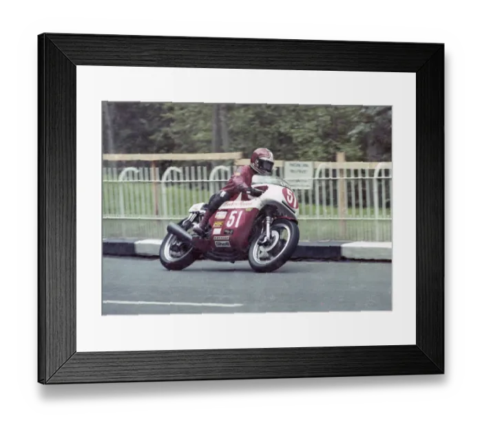 Framed Print : Alistair Frame (BSA) 1980 Formula One TT