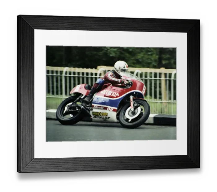 Framed Print : Ron Haslam (Honda) at Braddan Bridge, 1980 Formula One TT Framed Print : Ron Haslam (Honda) at Braddan Bridge, 1980 Formula One TT