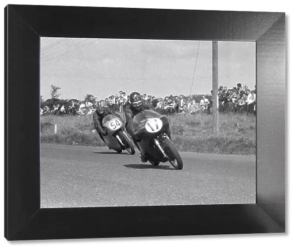 Paddy Driver (Norton) and Ralph Rensen (Norton) 1959 Junior Ulster Grand Prix