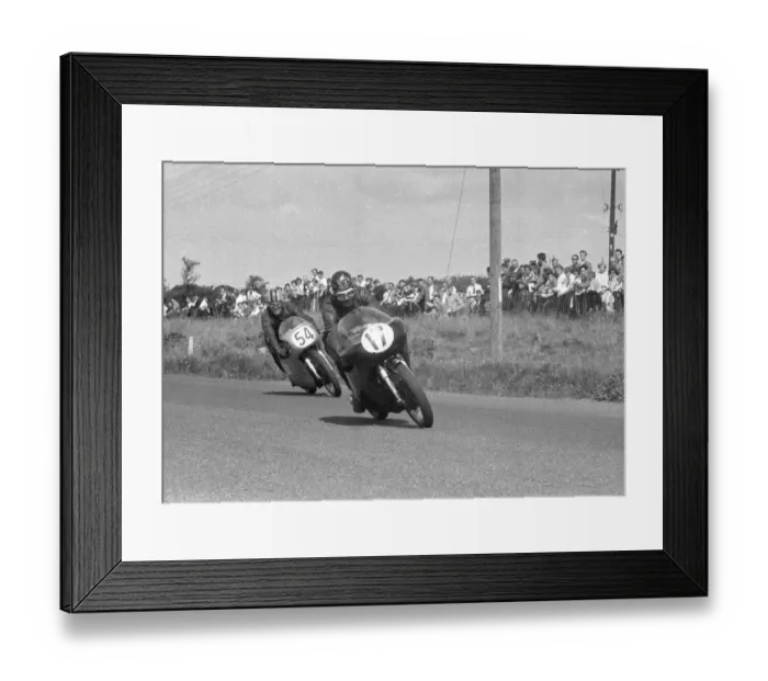 Framed Print : Paddy Driver (Norton) and Ralph Rensen (Norton) 1959 Junior Ulster Grand Prix Framed Print : Paddy Driver (Norton) and Ralph Rensen (Norton) 1959 Junior Ulster Grand Prix