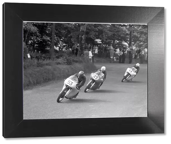Alan Shpherd and Alistair King (AJS) and Bob Brown 1959 Junior Ulster Grand Prix