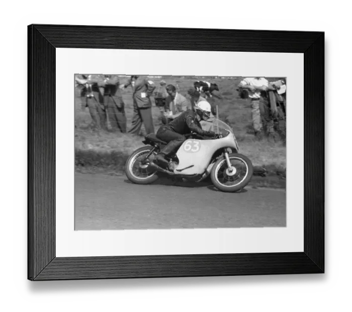 Framed Print : Stan Cameron (AJS) 1959 Junior Ulster Grand Prix Framed Print : Stan Cameron (AJS) 1959 Junior Ulster Grand Prix