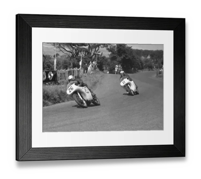 Framed Print : Dickie Dale (AJS) and Tom Phillis (Norton) 1959 Junior Ulster Grand Prix Framed Print : Dickie Dale (AJS) and Tom Phillis (Norton) 1959 Junior Ulster Grand Prix