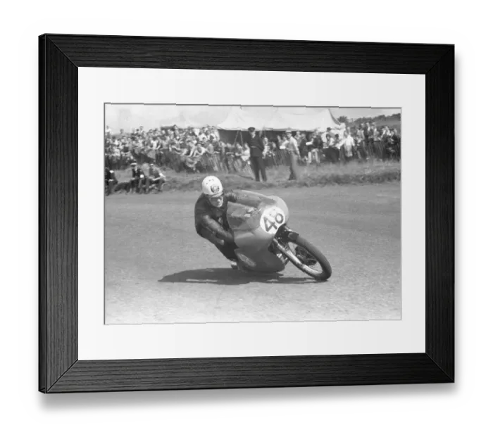 Framed Print : Bob McIntyre (AJS) 1959 Junior Ulster Grand Prix Framed Print : Bob McIntyre (AJS) 1959 Junior Ulster Grand Prix