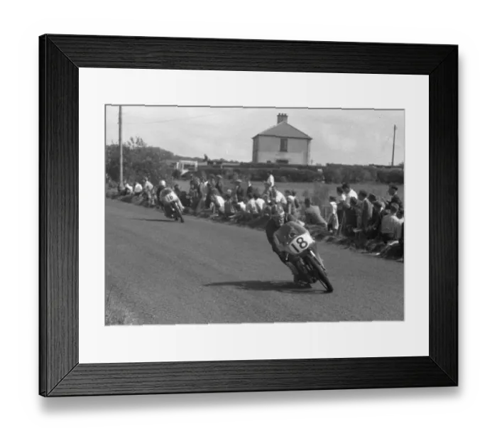 Framed Print : Mike Hailwood (Ducati) and Gary Hocking (MZ) 1959 Lightweight Ulster Grand Prix Framed Print : Mike Hailwood (Ducati) and Gary Hocking (MZ) 1959 Lightweight Ulster Grand Prix