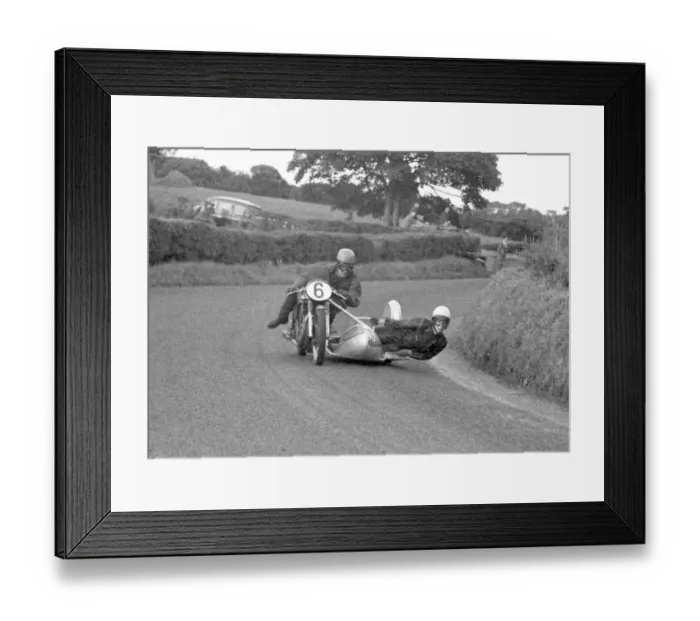 Framed Print : Jacques Drion & Inge Stolle Laforge (Norton Watsonian) 1953 Ulster Grand Prix Framed Print : Jacques Drion & Inge Stolle Laforge (Norton Watsonian) 1953 Ulster Grand Prix