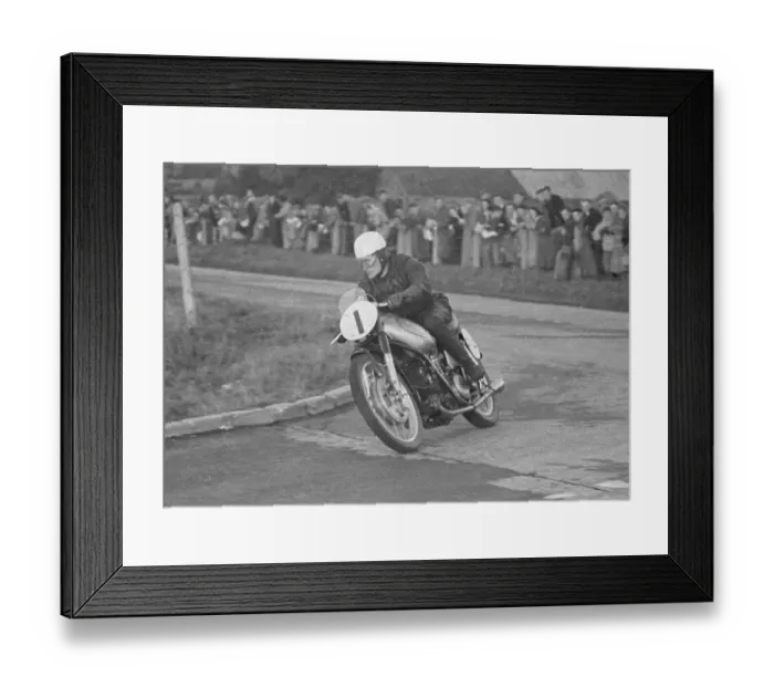 Framed Print : Les Graham (AJS) 1950 Senior Ulster Grand Prix Framed Print : Les Graham (AJS) 1950 Senior Ulster Grand Prix