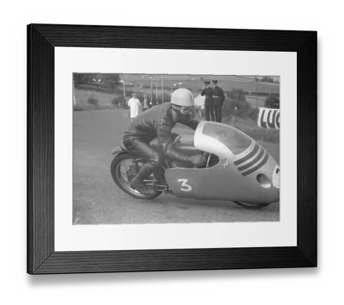 Framed Print : Carlo Ubbiali (MV) 1956 Lightweight Ulster Grand Prix