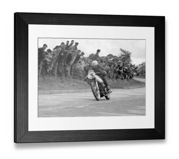 Framed Print : Jock West (AJS) 1950 Senior Ulster Grand Prix Framed Print : Jock West (AJS) 1950 Senior Ulster Grand Prix