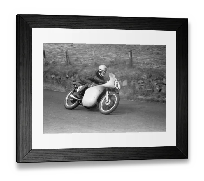 Framed Print : Lewis Young (AJS) 1958 Junior Ulster Grand Prix Framed Print : Lewis Young (AJS) 1958 Junior Ulster Grand Prix