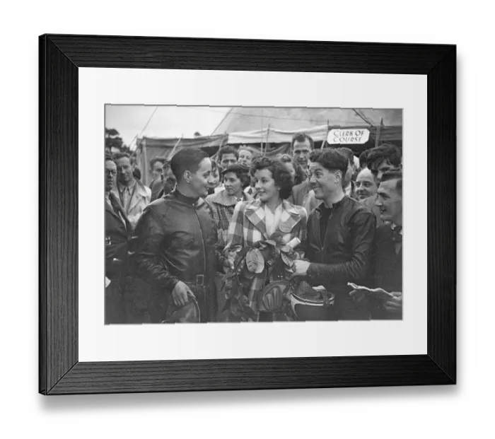 Framed Print : Cromie McCandless and Geoff Duke 1951 Ulster Grand Prix Framed Print : Cromie McCandless and Geoff Duke 1951 Ulster Grand Prix