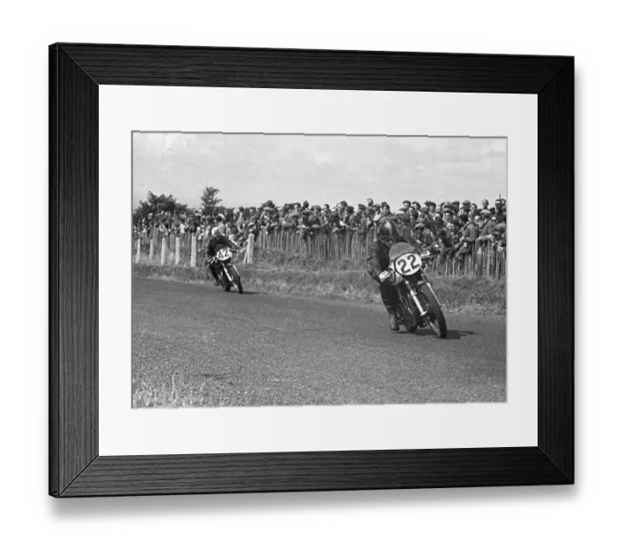 Framed Print : Les Dear (Norton) and Harry Pearce (Matchless) 1953 Senior Ulster Grand Prix Framed Print : Les Dear (Norton) and Harry Pearce (Matchless) 1953 Senior Ulster Grand Prix
