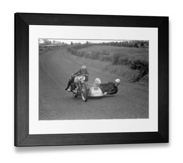 Framed Print : Fron Purslow & Dave Kay (BSA) 1953 Sidecar Ulster Grand Prix Framed Print : Fron Purslow & Dave Kay (BSA) 1953 Sidecar Ulster Grand Prix