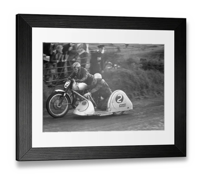 Framed Print : Fron Purslow & Dave Kay (BSA) 1953 Sidecar Ulster Grand Prix Framed Print : Fron Purslow & Dave Kay (BSA) 1953 Sidecar Ulster Grand Prix