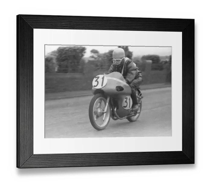 Framed Print : Jim Bound (Montesa) 1957 Ultra Lightweight TT Framed Print : Jim Bound (Montesa) 1957 Ultra Lightweight TT