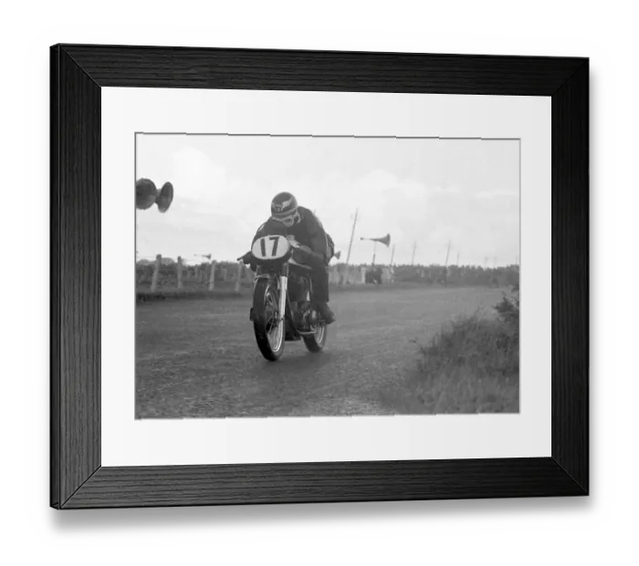 Framed Print : Alan Trow (Norton) 1956 Senior Ulster Grand Prix Framed Print : Alan Trow (Norton) 1956 Senior Ulster Grand Prix