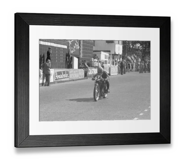 Framed Print : Walter Hancock (Velocette) 1954 Junior TT Framed Print : Walter Hancock (Velocette) 1954 Junior TT