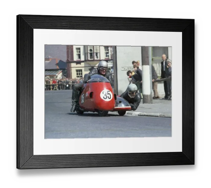 Framed Print : Fred Hanks & G R Webb (BSA) 1967 Sidecar TT Framed Print : Fred Hanks & G R Webb (BSA) 1967 Sidecar TT