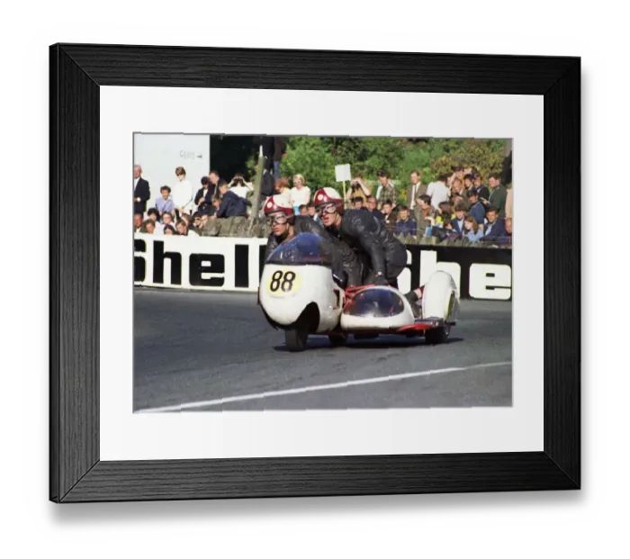 Framed Print : Michael Hamblin & K Hamblin (BSA) 1968 750 Sidecar TT Framed Print : Michael Hamblin & K Hamblin (BSA) 1968 750 Sidecar TT