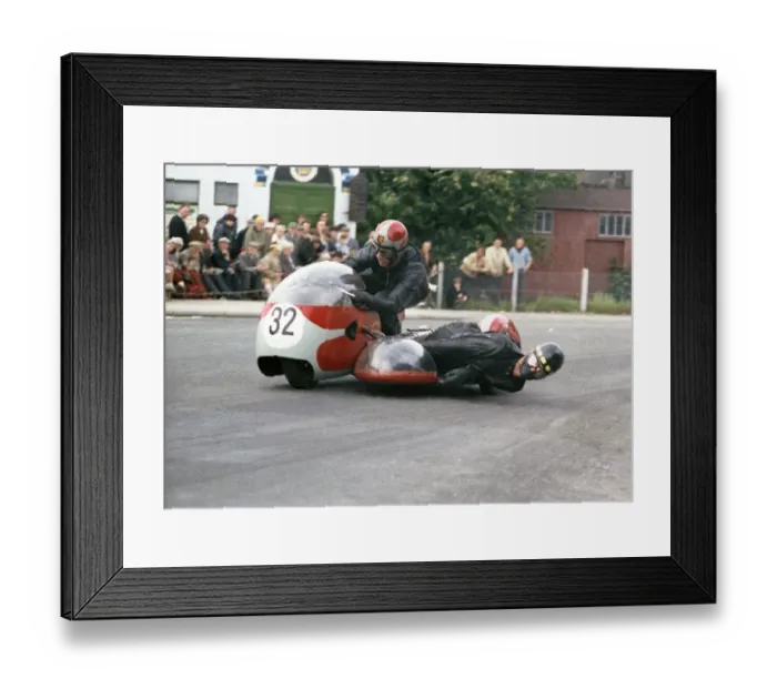 Framed Print : Pete Hardcastle & T Halliday (Triumph) 1965 Sidecar TT Framed Print : Pete Hardcastle & T Halliday (Triumph) 1965 Sidecar TT