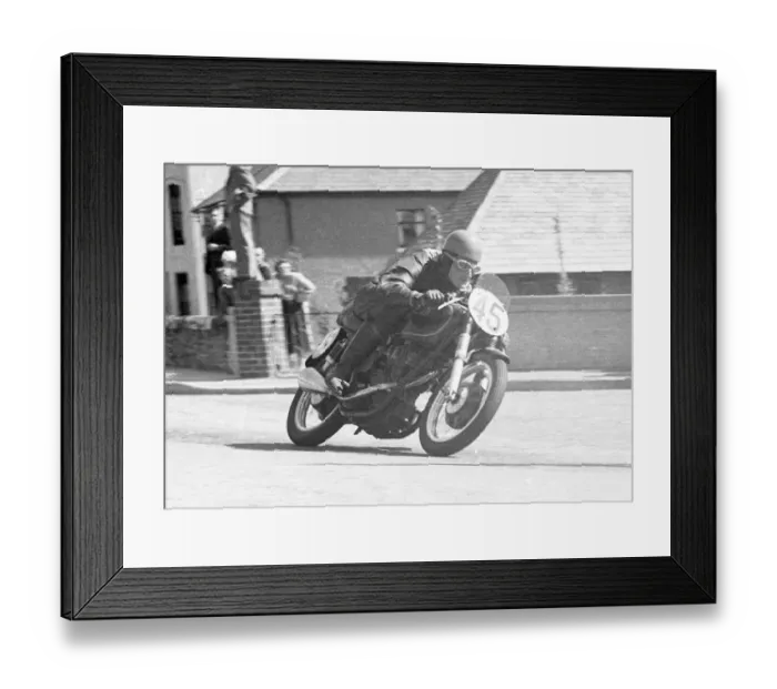 Framed Print : Red Harrison (AJS) 1952 Junior TT Framed Print : Red Harrison (AJS) 1952 Junior TT
