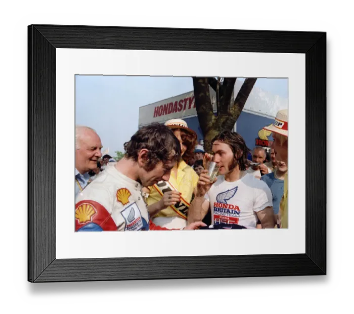 Framed Print : Ron Haslam and Joey Dunlop 1982 Formula One TT Framed Print : Ron Haslam and Joey Dunlop 1982 Formula One TT