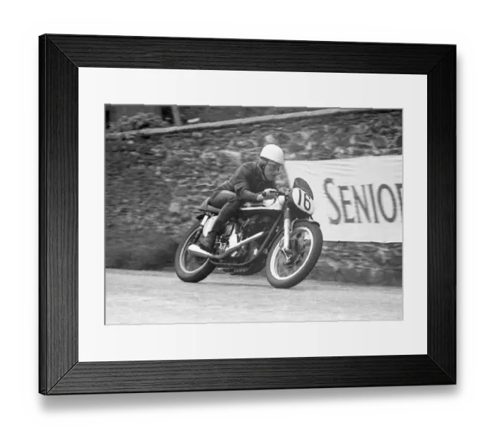 Framed Print : John Hartle (Norton) 1956 Junior TT Framed Print : John Hartle (Norton) 1956 Junior TT