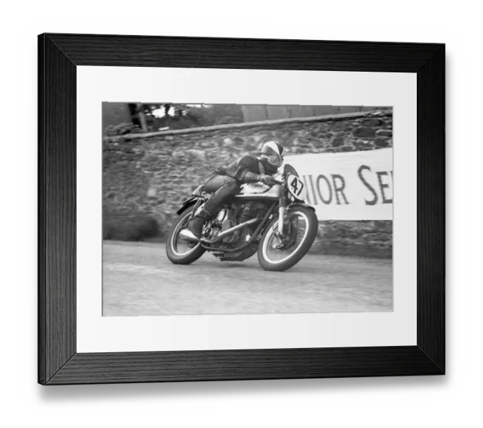 Framed Print : Richard Harding (Norton) 1956 Junior TT