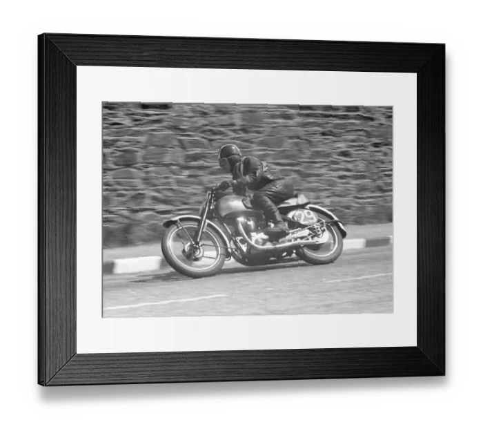 Framed Print : A E Hart (Triumph) 1953 Senior Clubman TT Framed Print : A E Hart (Triumph) 1953 Senior Clubman TT