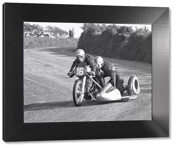 Pip Harris & Ray Campbell (Norton) 1954 Sidecar TT