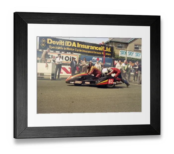 Framed Print : John Hartell & Nick Roche (CWH Armstrong) 1987 Sidecar TT Framed Print : John Hartell & Nick Roche (CWH Armstrong) 1987 Sidecar TT