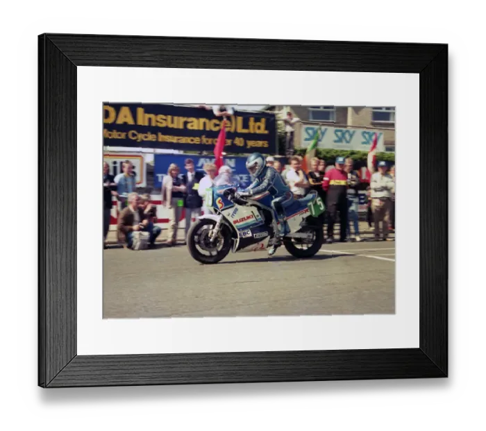Framed Print : Hans Hart (Suzuki) 1987 Production B TT Framed Print : Hans Hart (Suzuki) 1987 Production B TT