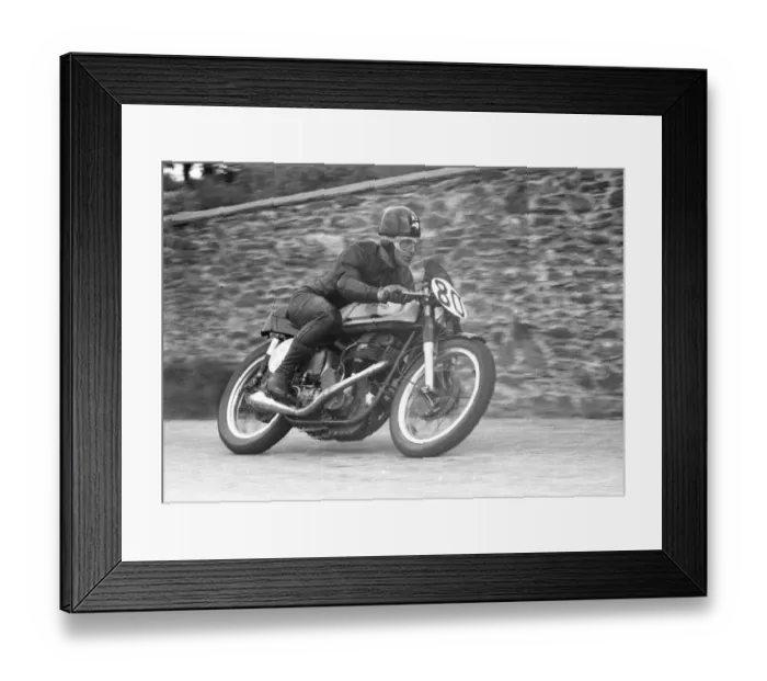 Framed Print : John Hempleman (Norton) 1957 Junior TT Framed Print : John Hempleman (Norton) 1957 Junior TT