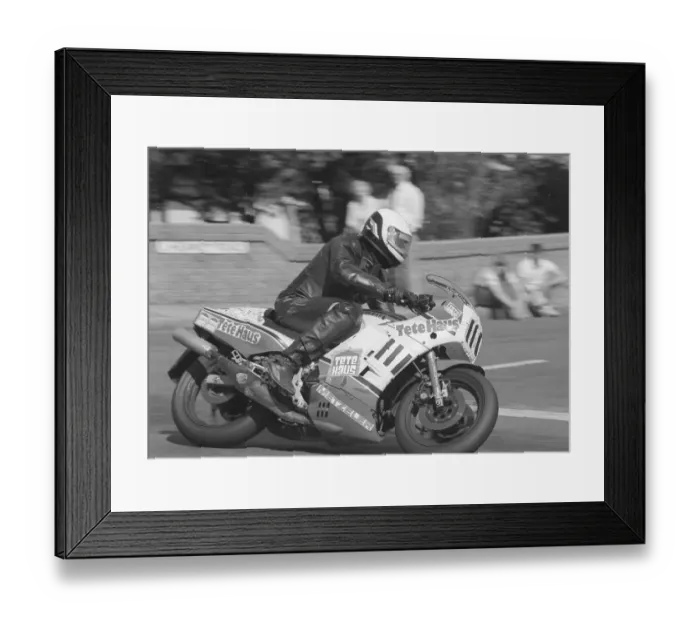 Framed Print : Hans Peter Herman (Yamaha) 1985 Formula One TT Framed Print : Hans Peter Herman (Yamaha) 1985 Formula One TT