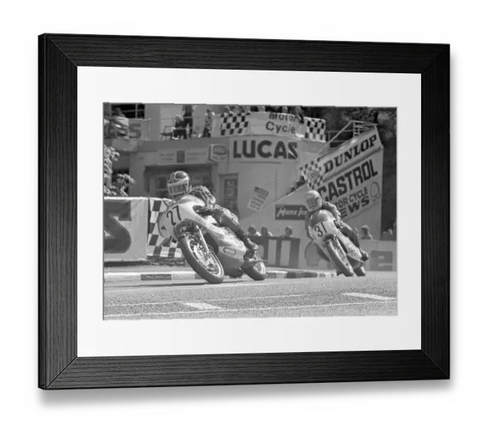 Framed Print : Tom Herron (Yamaha) and Alex George (Yamaha) 1973 Junior TT Framed Print : Tom Herron (Yamaha) and Alex George (Yamaha) 1973 Junior TT